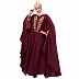 Designer Irani Kaftan with embroidery work- Maroon